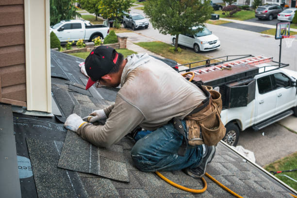 Professional Roofing technician working in Cookstown, NJ